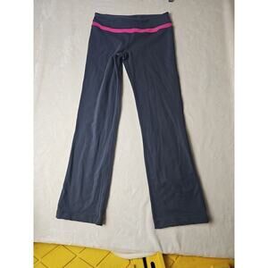 Lululemon Leggings Women's 6 Gray With Pink Stripe No Tear Tag Yoga Gorpcorp
